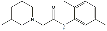 N-(2,5-dimethylphenyl)-2-(3-methylpiperidin-1-yl)acetamide 结构式