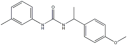 1-[1-(4-methoxyphenyl)ethyl]-3-(3-methylphenyl)urea 结构式