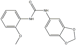 1-(1,3-benzodioxol-5-yl)-3-(2-methoxyphenyl)urea 结构式