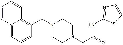 2-[4-(naphthalen-1-ylmethyl)piperazin-1-yl]-N-(1,3-thiazol-2-yl)acetamide 结构式