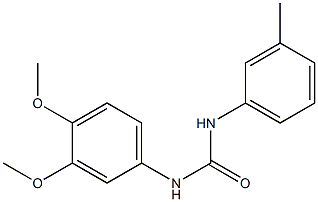 1-(3,4-dimethoxyphenyl)-3-(3-methylphenyl)urea 结构式