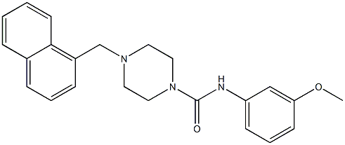 N-(3-methoxyphenyl)-4-(naphthalen-1-ylmethyl)piperazine-1-carboxamide 结构式