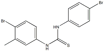 1-(4-bromo-3-methylphenyl)-3-(4-bromophenyl)thiourea 结构式