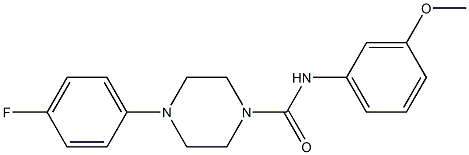 4-(4-fluorophenyl)-N-(3-methoxyphenyl)piperazine-1-carboxamide 结构式