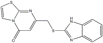 7-(1H-benzimidazol-2-ylsulfanylmethyl)-[1,3]thiazolo[3,2-a]pyrimidin-5-one 结构式