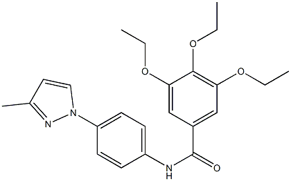 3,4,5-triethoxy-N-[4-(3-methylpyrazol-1-yl)phenyl]benzamide 结构式