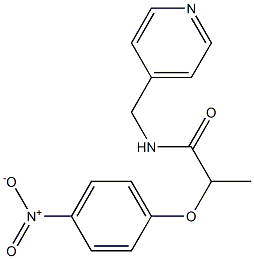 2-(4-nitrophenoxy)-N-(pyridin-4-ylmethyl)propanamide 结构式