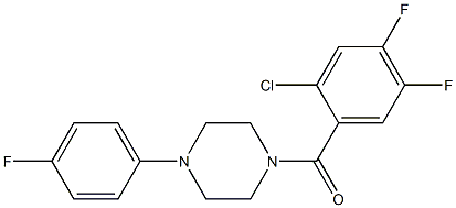 (2-chloro-4,5-difluorophenyl)-[4-(4-fluorophenyl)piperazin-1-yl]methanone 结构式