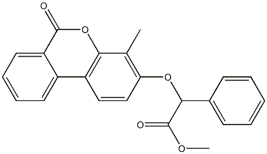 methyl 2-(4-methyl-6-oxobenzo[c]chromen-3-yl)oxy-2-phenylacetate 结构式