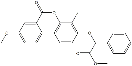 methyl 2-(8-methoxy-4-methyl-6-oxobenzo[c]chromen-3-yl)oxy-2-phenylacetate 结构式