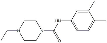 N-(3,4-dimethylphenyl)-4-ethylpiperazine-1-carboxamide 结构式