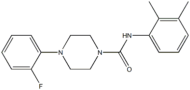 N-(2,3-dimethylphenyl)-4-(2-fluorophenyl)piperazine-1-carboxamide 结构式