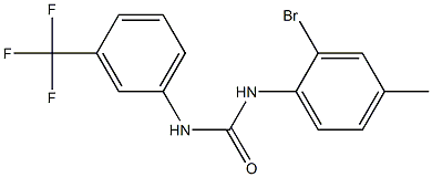 1-(2-bromo-4-methylphenyl)-3-[3-(trifluoromethyl)phenyl]urea 结构式