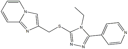 2-[(4-ethyl-5-pyridin-4-yl-1,2,4-triazol-3-yl)sulfanylmethyl]imidazo[1,2-a]pyridine 结构式