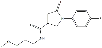 1-(4-fluorophenyl)-N-(3-methoxypropyl)-5-oxopyrrolidine-3-carboxamide 结构式