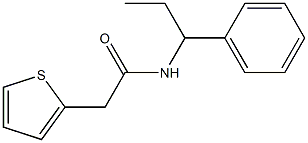 N-(1-phenylpropyl)-2-thiophen-2-ylacetamide 结构式