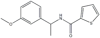 N-[1-(3-methoxyphenyl)ethyl]thiophene-2-carboxamide 结构式