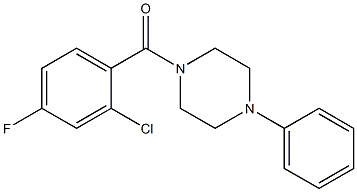 (2-chloro-4-fluorophenyl)-(4-phenylpiperazin-1-yl)methanone 结构式