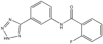 2-fluoro-N-[3-(2H-tetrazol-5-yl)phenyl]benzamide 结构式