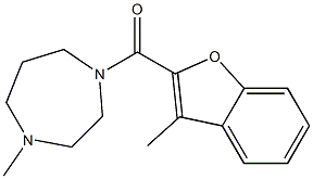 (3-methyl-1-benzofuran-2-yl)-(4-methyl-1,4-diazepan-1-yl)methanone 结构式