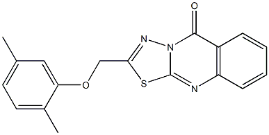 2-[(2,5-dimethylphenoxy)methyl]-[1,3,4]thiadiazolo[2,3-b]quinazolin-5-one 结构式