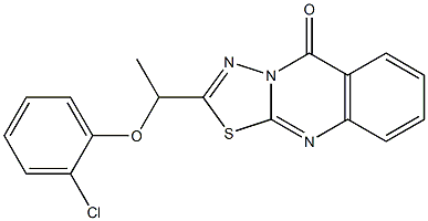 2-[1-(2-chlorophenoxy)ethyl]-[1,3,4]thiadiazolo[2,3-b]quinazolin-5-one 结构式