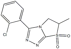 3-(2-chlorophenyl)-6-methyl-5,6-dihydro-[1,3]thiazolo[2,3-c][1,2,4]triazole 7,7-dioxide 结构式