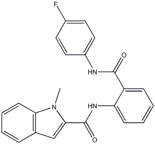 N-[2-[(4-fluorophenyl)carbamoyl]phenyl]-1-methylindole-2-carboxamide 结构式