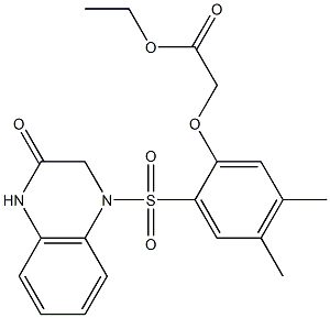 ethyl 2-[4,5-dimethyl-2-[(3-oxo-2,4-dihydroquinoxalin-1-yl)sulfonyl]phenoxy]acetate 结构式