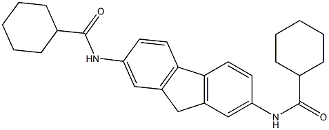 N-[7-(cyclohexanecarbonylamino)-9H-fluoren-2-yl]cyclohexanecarboxamide 结构式