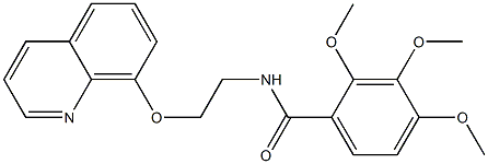 2,3,4-trimethoxy-N-(2-quinolin-8-yloxyethyl)benzamide 结构式