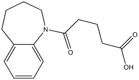 5-oxo-5-(2,3,4,5-tetrahydro-1-benzazepin-1-yl)pentanoic acid 结构式