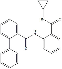 N-[2-(cyclopropylcarbamoyl)phenyl]-2-phenylbenzamide 结构式