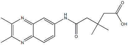 5-[(2,3-dimethylquinoxalin-6-yl)amino]-3,3-dimethyl-5-oxopentanoic acid 结构式