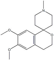 6,7-dimethoxy-1'-methylspiro[3,4-dihydroisochromene-1,4'-piperidine] 结构式