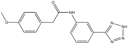 2-(4-methoxyphenyl)-N-[3-(2H-tetrazol-5-yl)phenyl]acetamide 结构式