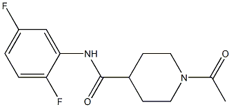 1-acetyl-N-(2,5-difluorophenyl)piperidine-4-carboxamide 结构式