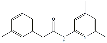 N-(4,6-dimethylpyridin-2-yl)-2-(3-methylphenyl)acetamide 结构式