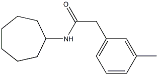 N-cycloheptyl-2-(3-methylphenyl)acetamide 结构式