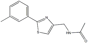 N-[[2-(3-methylphenyl)-1,3-thiazol-4-yl]methyl]acetamide 结构式