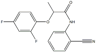 N-(2-cyanophenyl)-2-(2,4-difluorophenoxy)propanamide 结构式