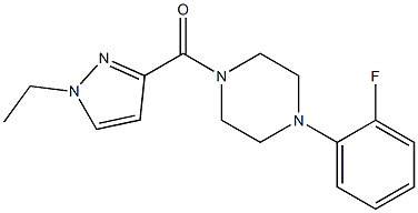 (1-ethylpyrazol-3-yl)-[4-(2-fluorophenyl)piperazin-1-yl]methanone 结构式