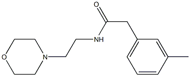 2-(3-methylphenyl)-N-(2-morpholin-4-ylethyl)acetamide 结构式