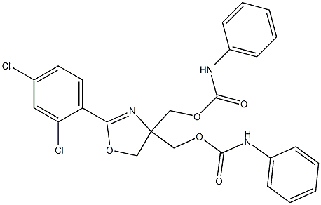 [2-(2,4-dichlorophenyl)-4-(phenylcarbamoyloxymethyl)-5H-1,3-oxazol-4-yl]methyl N-phenylcarbamate 结构式