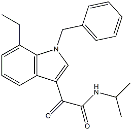 2-(1-benzyl-7-ethylindol-3-yl)-2-oxo-N-propan-2-ylacetamide 结构式