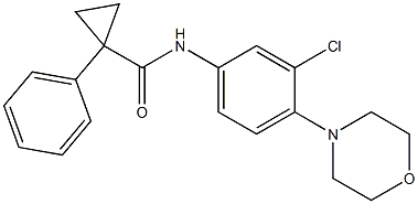 N-(3-chloro-4-morpholin-4-ylphenyl)-1-phenylcyclopropane-1-carboxamide 结构式