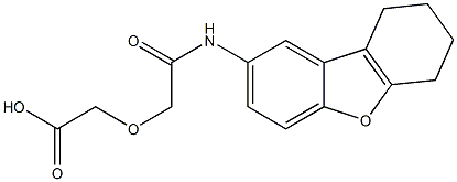 2-[2-oxo-2-(6,7,8,9-tetrahydrodibenzofuran-2-ylamino)ethoxy]acetic acid 结构式