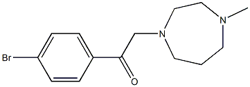 2-(4-bromophenyl)-1-(4-methyl-1,4-diazepan-1-yl)ethanone 结构式