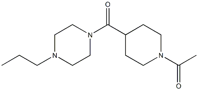 1-[4-(4-propylpiperazine-1-carbonyl)piperidin-1-yl]ethanone 结构式