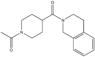 1-[4-(3,4-dihydro-1H-isoquinoline-2-carbonyl)piperidin-1-yl]ethanone 结构式